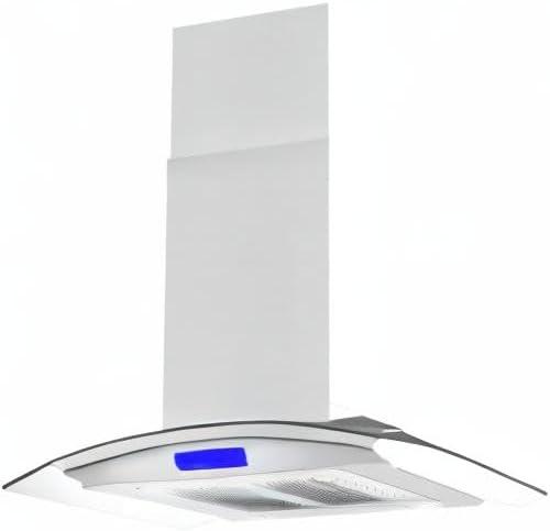 Cosmo 30 in. Ducted Island Range Hood in Stainless Steel with LED Lighting and Permanent Filters