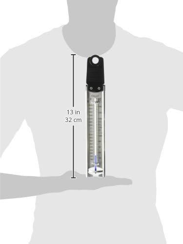 Escali Deep Fry Stainless Steel Paddle Candy Thermometer, Heat Resistant Handle, and Hand-Free Clip, Temperature Indications