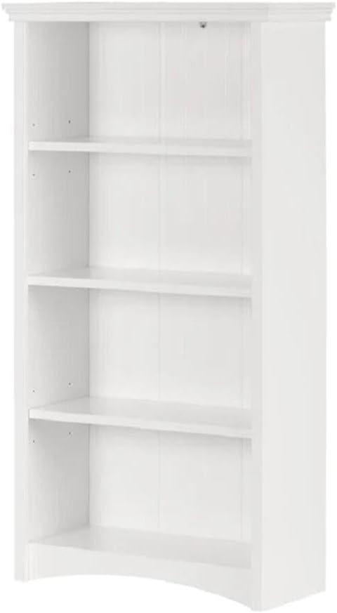 57.75" Gascony 4 Shelf Bookcase White - South Shore: Laminated, Adjustable, Anti-Tip