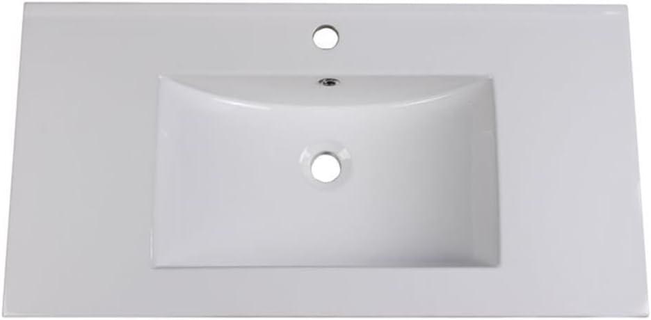 Fresca Allier 18.25'' White Ceramic Rectangular Bathroom Sink with Overflow