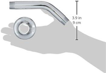 Polished Chrome Wall-Mounted Shower Arm with Flange