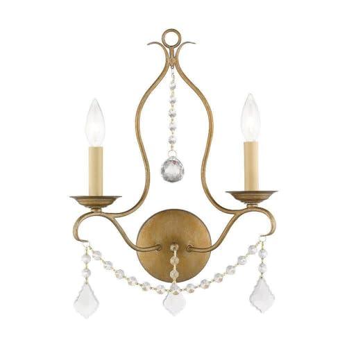 Livex Lighting Chesterfield 2 - Light Wall Light in  Antique Gold Leaf