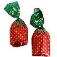 Strawberry Filled Hard Candy - Individually Wrapped Strawberry Bon Bons Candy 2 Pound Bulk Bag (Approx. 130 Pieces) - Holiday Candy with Soft Fruit Filled Center