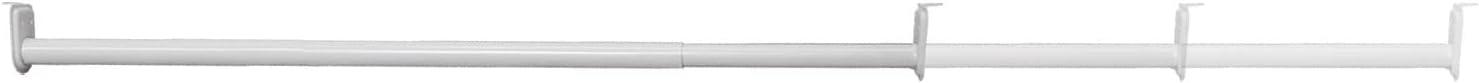 Design House Steel Adjustable 48" to 72" Closet Rod, White