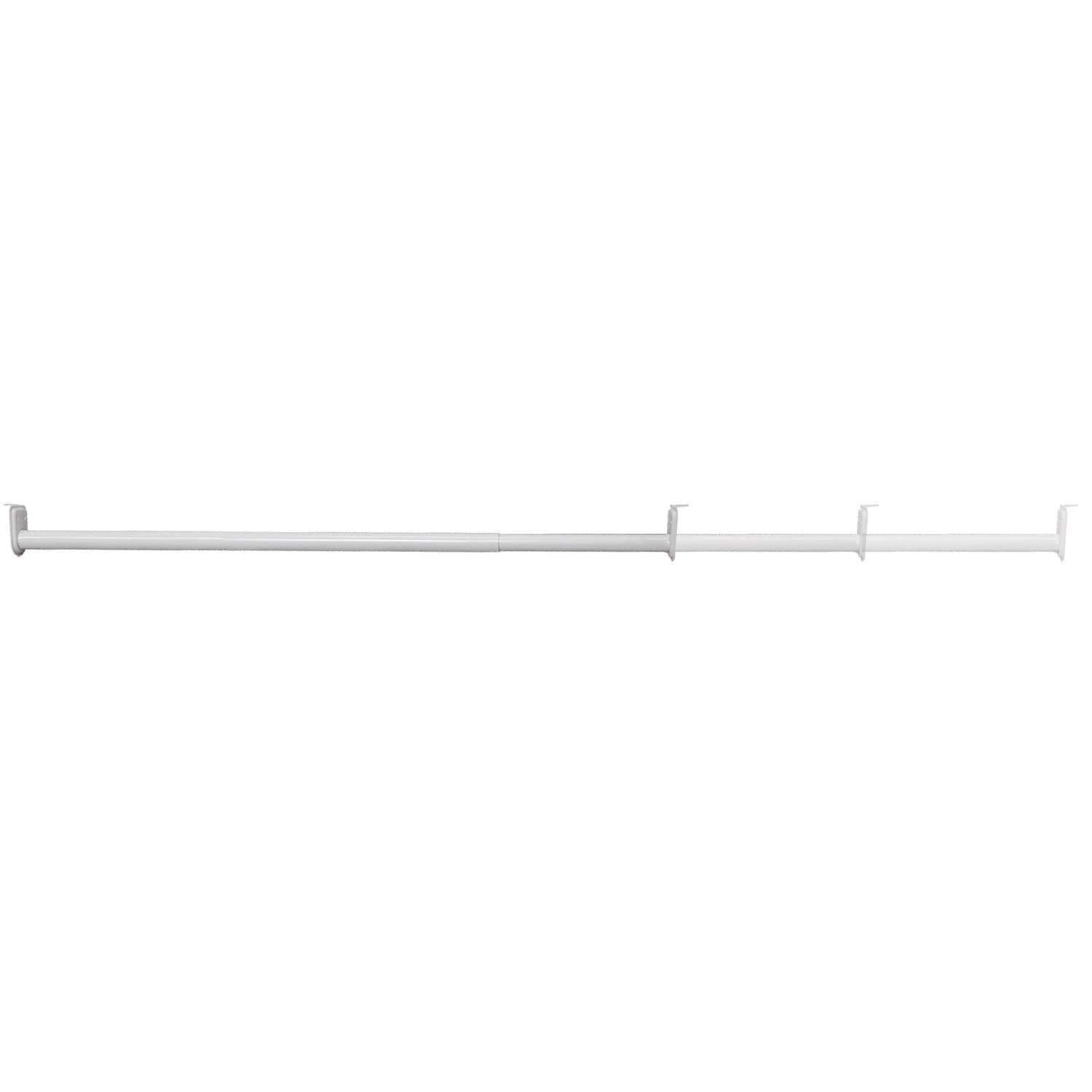 Design House Steel Adjustable 48" to 72" Closet Rod, White
