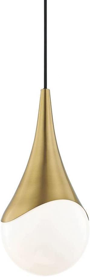 Mitzi H375701s Ariana 8" Wide Mini Pendant - Brass