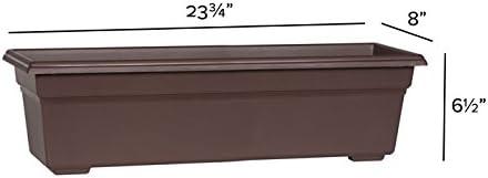 Root & Vessel Countryside Flower Box, Brown, 24"