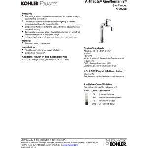 Artifacts® Gentleman's Bar Faucet with Accessories