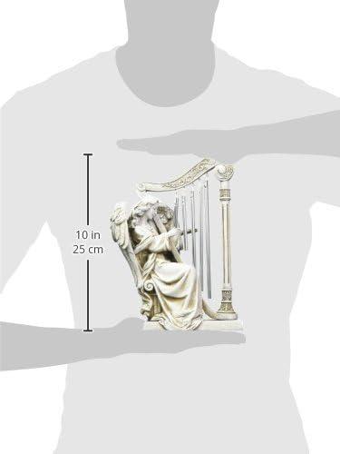 9.75 In Angel With Harp Windchime Bereavement Figurines