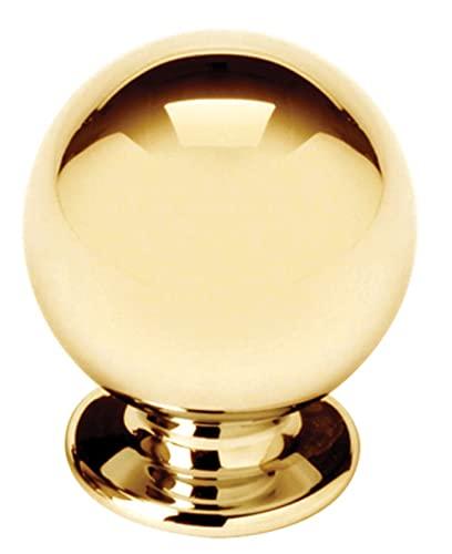 Unlacquered Brass Round Ball Cabinet Knob with Mounting Hardware