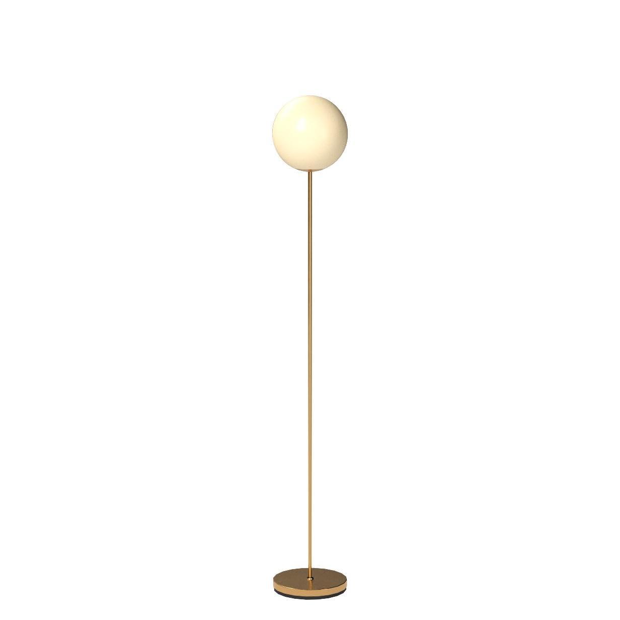 Luna 65 in. Modern LED Energy Efficient Floor Lamp with Frosted Glass Globe Shade