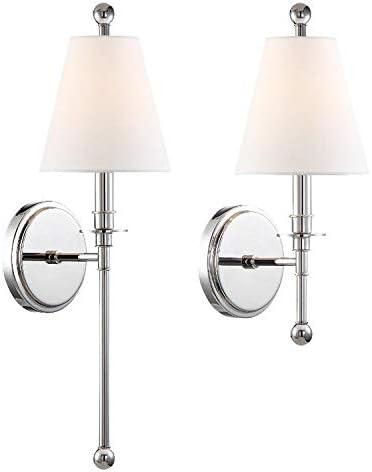 RIV-382-PN-Crystorama Lighting-Riverdale 1-Light Wall Sconce in Traditional Style including 2 Stem Styles - 6 Inches Wide by 14.5 Inches High-Polished