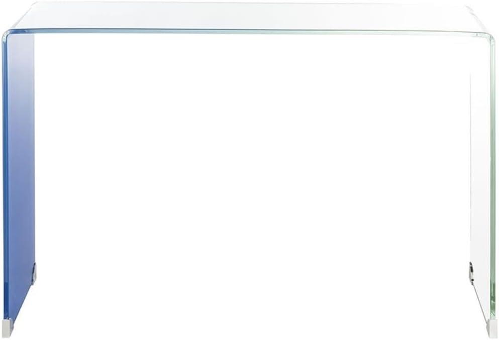 Crysta Ombre Glass Console Table - Clear/Blue - Safavieh