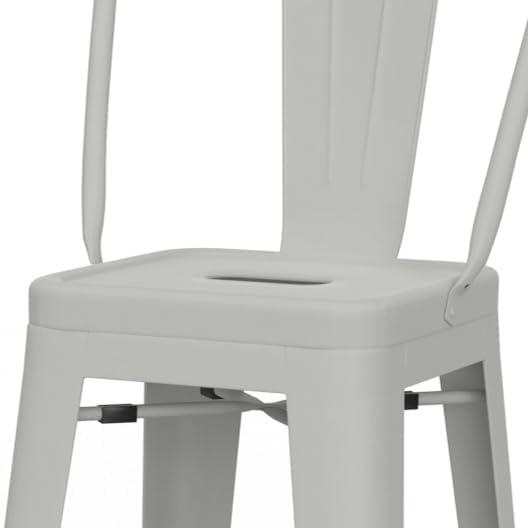 Simpli Home Fletcher Industrial Metal 30 inch Metal Bar Stool (Set of 2) in White