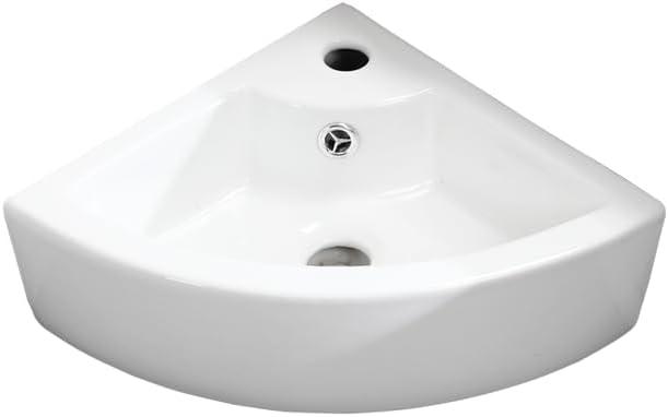 BTERAZ B085NFCP38 BTERAZ 9.25'' White Ceramic Oval Bathroom Sink