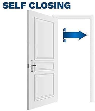 2 Pack - 4.5"x4" Brushed Satin Chrome Finish Self Closing Reversible Door Hinge - Heavy Duty Commercial Spring Door Hinge - UL Listed with Complete Installation Hardware