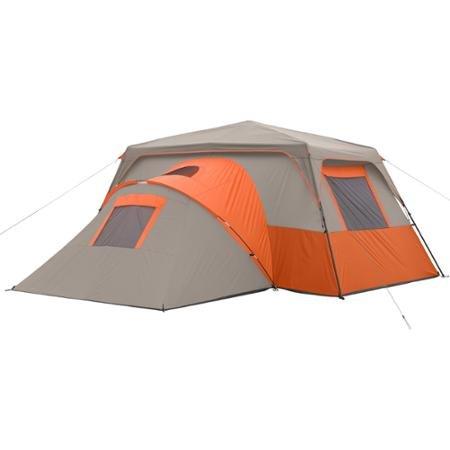 Ozark Trail 11-Person Instant Cabin Tent with Private Room – 3-Room Family Camping Tent with Awning