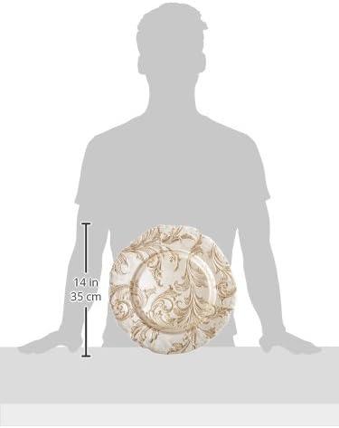 ChargeIt! By Jay Charge It by Jay Vanessa Charger 13” Decorative Glass Service Plate, gold