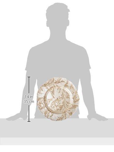 ChargeIt! By Jay Charge It by Jay Vanessa Charger 13” Decorative Glass Service Plate, gold