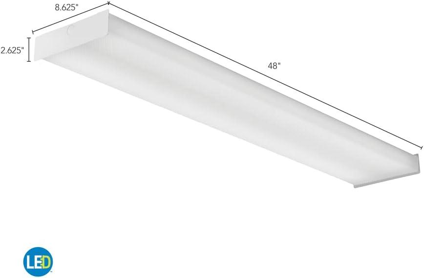 White Acrylic 48'' LED Dimmable Flush Mount Light