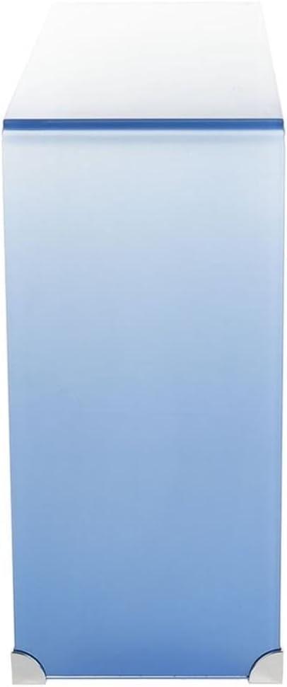 Crysta Ombre Glass Console Table - Clear/Blue - Safavieh