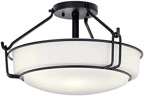 Kichler Lighting Alkire 3 - Light Semi-Flush Mount in  Black