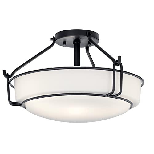 Kichler Lighting Alkire 3 - Light Semi-Flush Mount in  Black