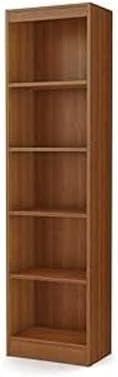 Axess Narrow 5-Shelf Narrow Bookcase Pure White