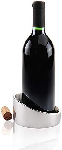 Nambé Tilt Winery Coaster - Angled Rim Alloy Drip Catcher & Bottle Holder - Sculptural Metal Table Accent, Chilled Bottle Rest & Counter Décor