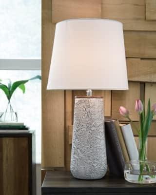 Signature Design by Ashley (Set of 2) Chaston Table Lamps Antique White: Contemporary Style, 3-Way Switch, Metal Body