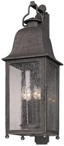 Troy Lighting Larchmont 4 - Light Wall Light in  Aged Pewter Clear Seeded Shade