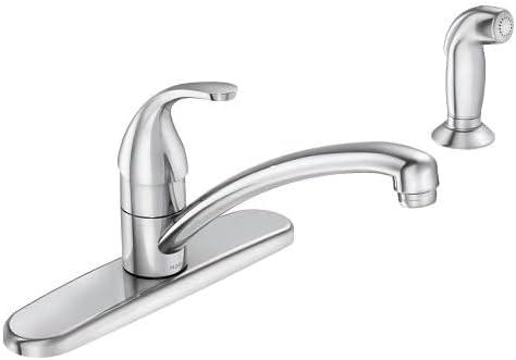 Moen Adler One Handle Chrome Kitchen Faucet with Side Sprayer