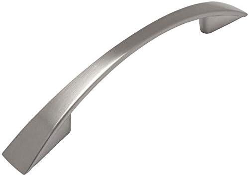 Satin Nickel Modern Cabinet Bar Handle Pull, 10-Pack