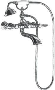 Weymouth Double Handle Floor Mounted Clawfoot Tub Faucet Trim with Diverter and Handshower