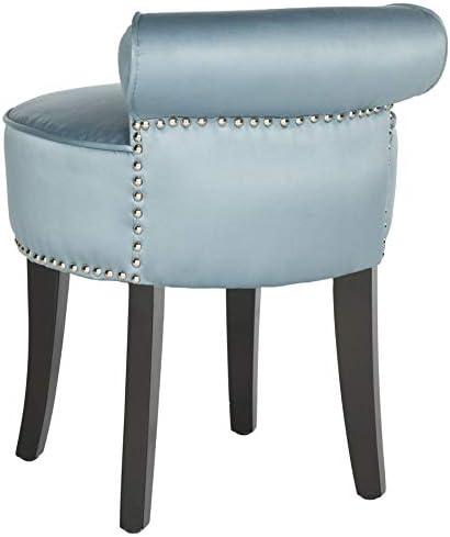 Safavieh Home Collection Georgia Burnt Orange and Distressed Grey Petite Vanity Stool