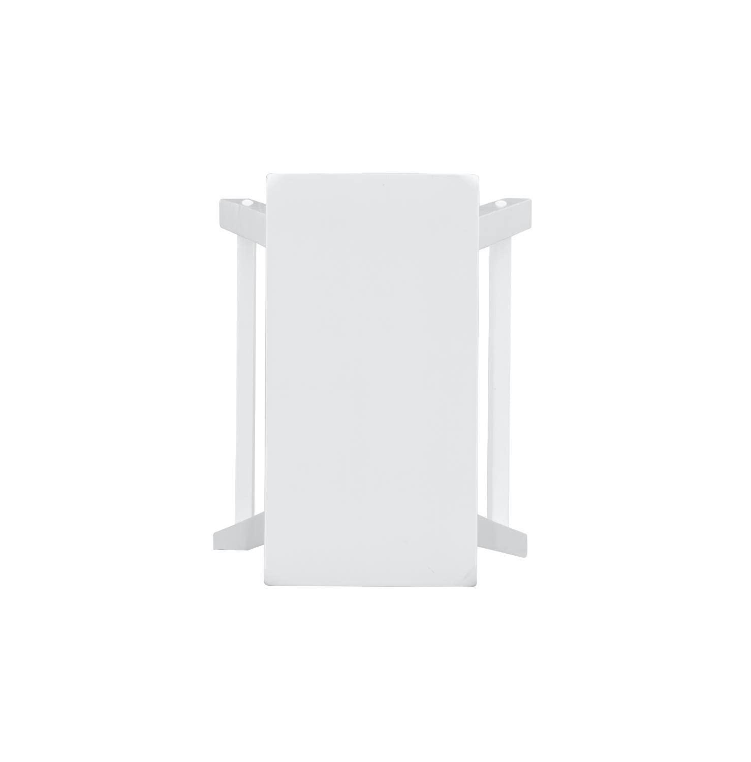 Linon Beamon 29" Sturdy Wood Backless Saddle Seat Counter Stool in Pure White