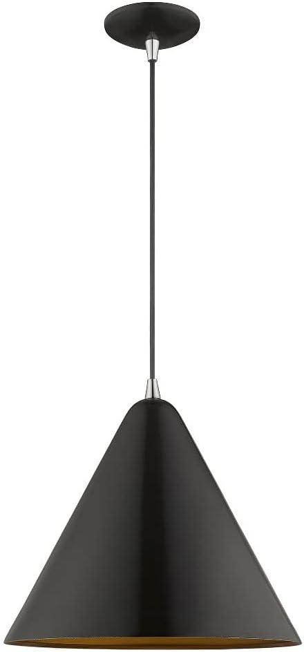 Livex Lighting Dulce 1 - Light Pendant in  Brushed Aluminum/Polished Chrome
