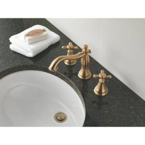 Cassidy Widespread Bathroom Faucet 3 Hole, 2-handle Bathroom Sink Faucet with Drain Assembly