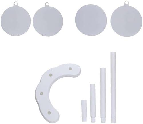 4-Tier Half Moon White Plastic Cake Dessert Stand, 4-Shelf Cupcake Display - 17" Tall