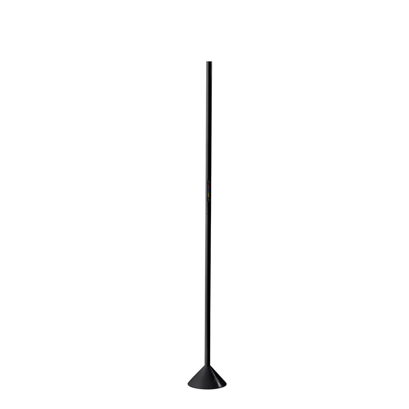 Simplee Adesso Cole LED Color Changing Wall Washer Floor Lamp, Matte Black, Plastic, Frosted Diffuser Shade