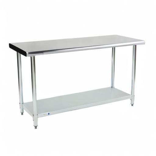 Heavy Duty Stainless Steel Prep Table with Galvanized Shelf and Legs