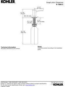 Contemporary Design Refillable Soap Dispenser, Lotion Dispenser for Bathroom or Kitchen