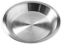 Silver Stainless Steel Round Pie Pan, 9.13" Diameter