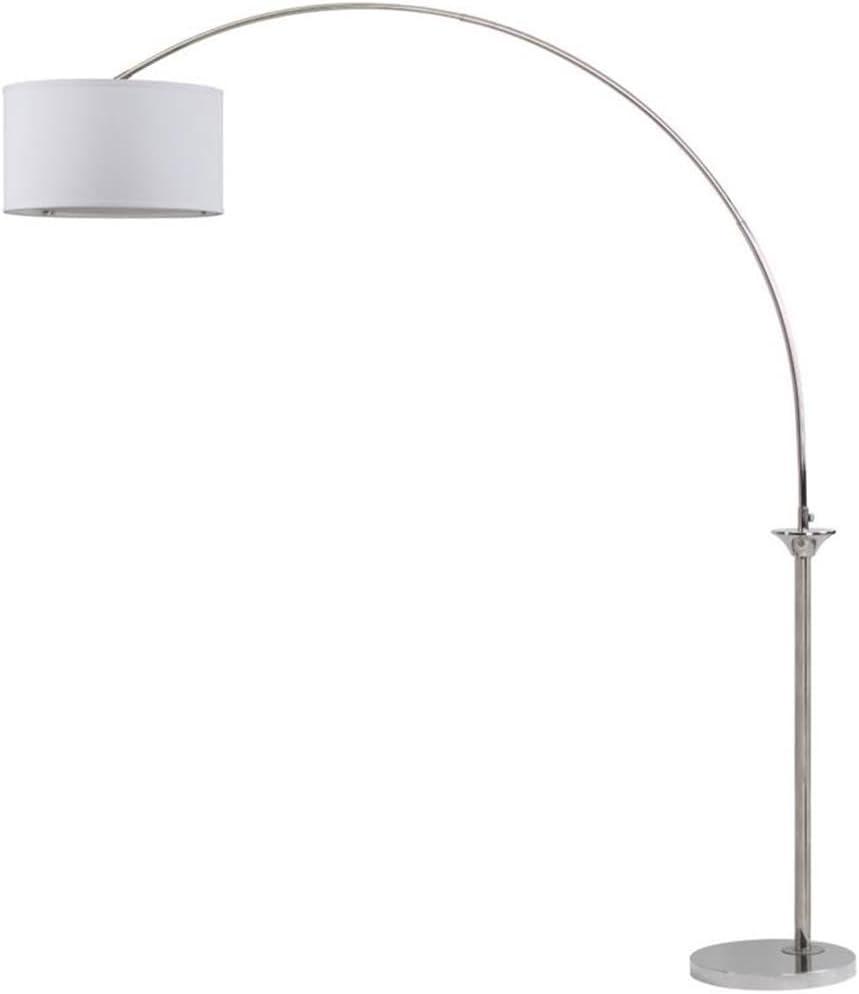 SAFAVIEH Mira 84 in. H Modern Glam Arc Floor Lamp, Shine Nickel