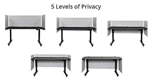 Stand Up Desk Store Fabric 3 Panel Desk Partition