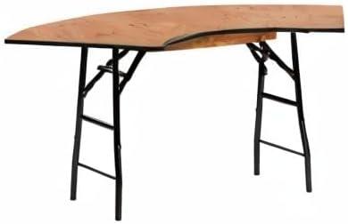 Flash Furniture Wofford 5.5 ft. x 2 ft. Serpentine Wood Folding Banquet and Hospitality Table