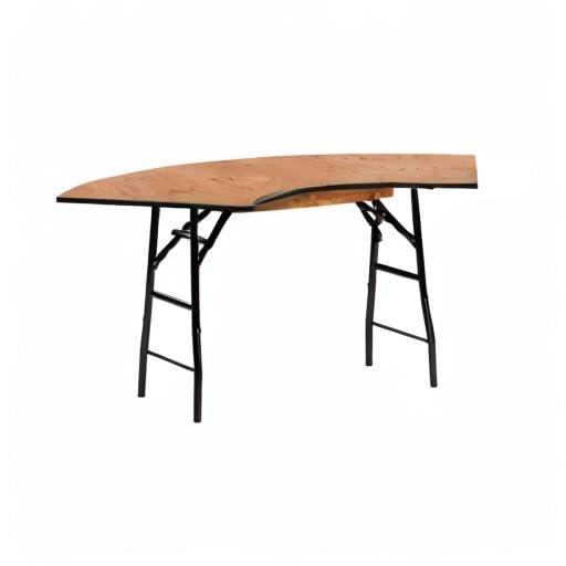 Flash Furniture Wofford 5.5 ft. x 2 ft. Serpentine Wood Folding Banquet and Hospitality Table