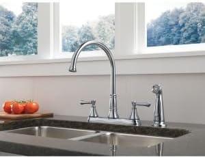 Cassidy Double Handle Kitchen Faucet with Side Spray