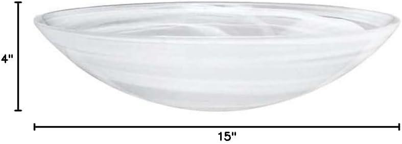 Mariposa Mariposa Alabaster Artisanal Glass Serving Bowl