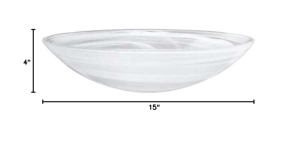 Mariposa Mariposa Alabaster Artisanal Glass Serving Bowl